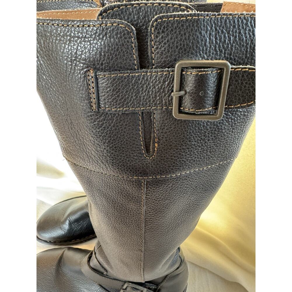 CABELAS Pebbled Leather Tall Knee Riding Boot Black Sz 8.0 - Picture 4 of 10